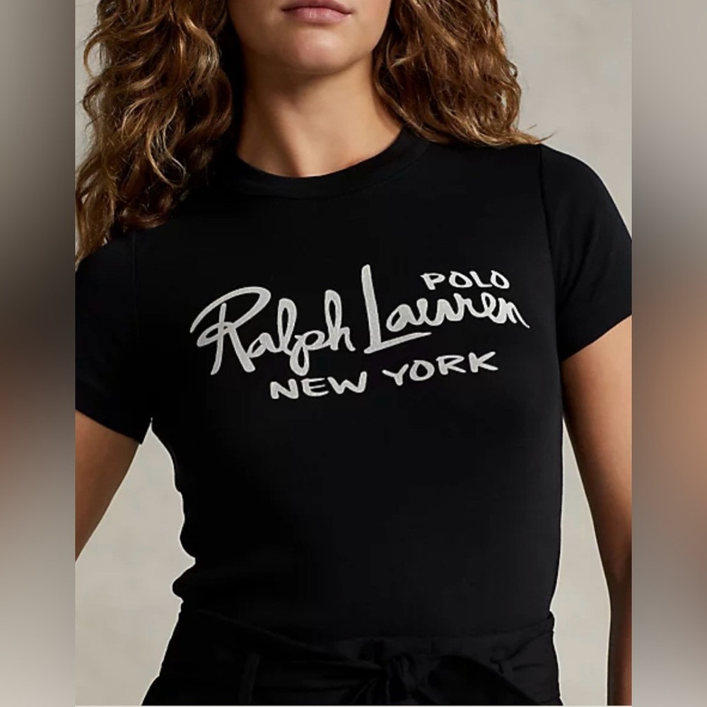 Polo Ralph Lauren Logo Ribbed Cotton Tee